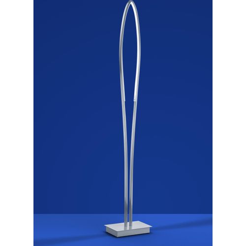 Deutsche LED Stehleuchte 25W Nickel Chrom Fußdimmer 2400lm Warmweiß 130cm