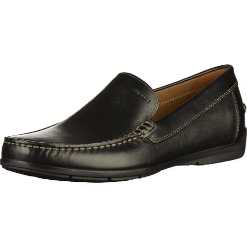 GEOX Slipper SIRON, Glattleder, Schwarz, Herren