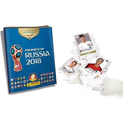 Panini WM Russia 2018 Sticker - 1 Komplettsatz ALLE Sticker der Serie + 1 Album