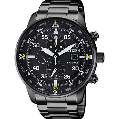 Citizen Uhren CA0695-84E Eco Drive Solar IP schwarz Edelstahl Chronograph