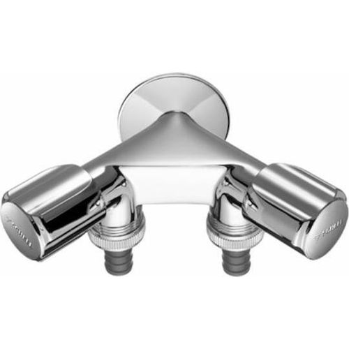 SCHELL NA-Doppelventil COMFORT RV, zwei Schlauchanschlüsse, 1/2, chrom
