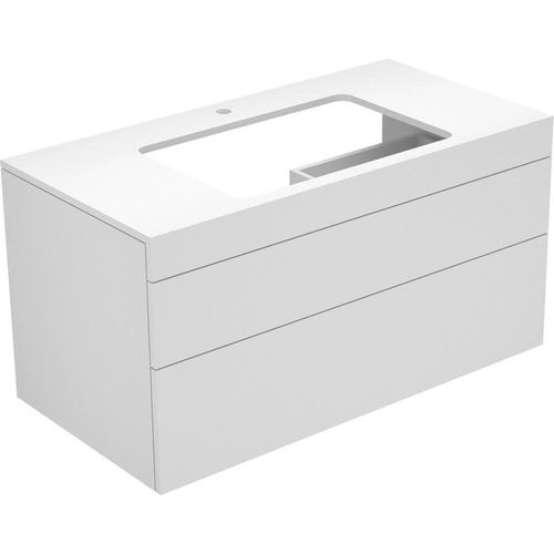 Keuco Waschtischunterbau EDITION 400 1050 x 546 x 535 mm, mit Hahnlochbohrung trüffel/trüffel