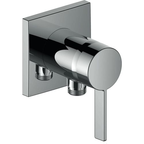 Keuco Einhebelmischer SOLO IXMO DN 15, mit Schlauchanschluss UP Rosette rund Aluminium-finish