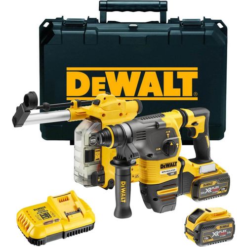 DeWALT Akku-Kombihammer SDS-plus DCH335X2 Flexvolt 54 Volt / 9 Ah / 162 Wh, 30mm (bürstenlos), 3,5 Joule, UTC, Staubabsaugung D25304DH-XJ