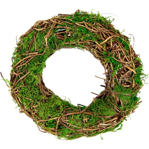 I.GE.A. Kunstkranz »Kranz aus Moos und Rattan Weidenkranz Blumenkranz Dekokranz«, Landhaus Kränze Rohling Tischdeko