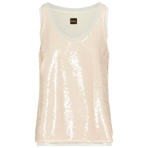 BOSS ORANGE Blusentop »Illettes Premium Damenmode«, mit Pailetten