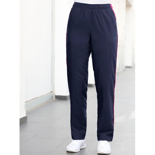 Trainingshose CATAMARAN, Damen, Gr. 46, Normalgrößen, blau (marine, pink), 100% Polyester, gemustert, mehrfarbig, lang, Hosen