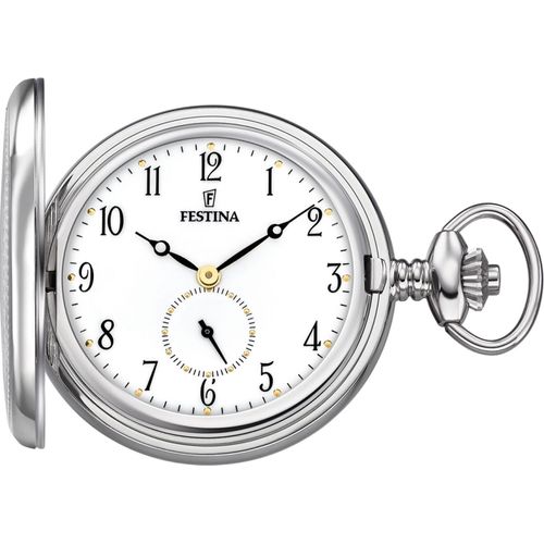 Festina F2026/1 Taschenuhr mit Kette Uhr Herrenuhr Weiss