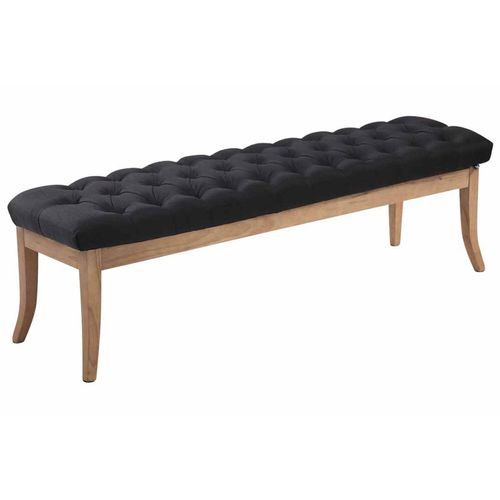Sitzbank HLO-CP1 Stoff antik-hell 150 cm schwarz