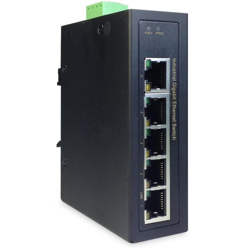 DIGITUS 5 Port Gigabit Ethernet Netzwerk Switch,Industrial, Unmanaged