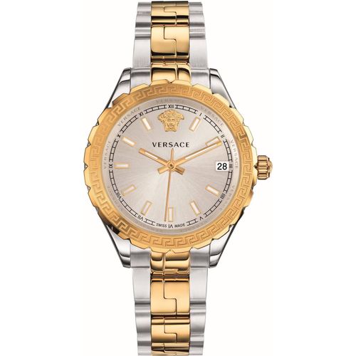 Versace V12030015 Hellenyium silber roségold Edelstahl Armband Uhr Damen NEU
