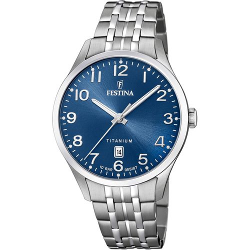 Festina F20466/2 Uhr Herrenuhr Titan Datum grau