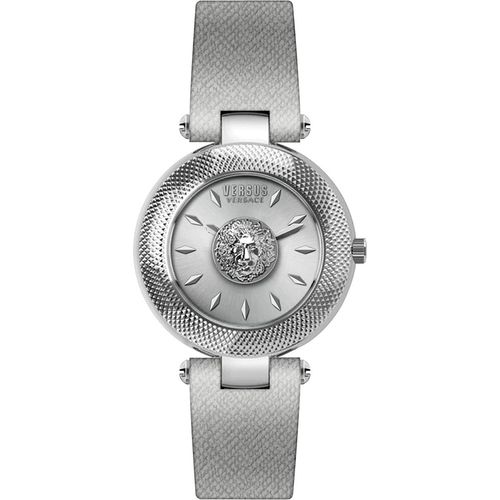 Versus by Versace VSP214218 Bricklane silber grau Leder Damen Uhr NEU