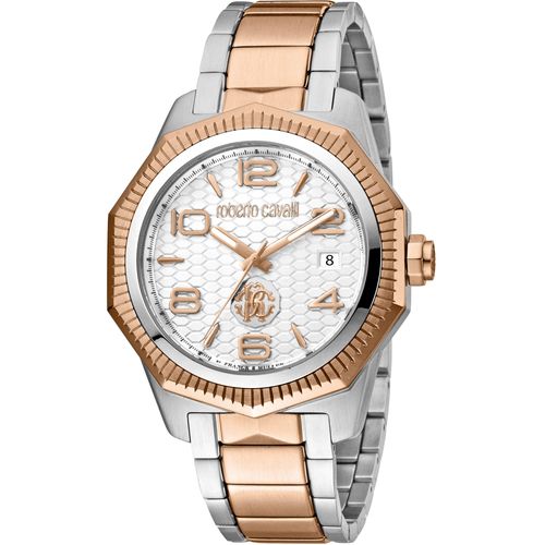 Roberto Cavalli by Franck Muller RV1G119M0081 silber roségold Herren Uhr NEU