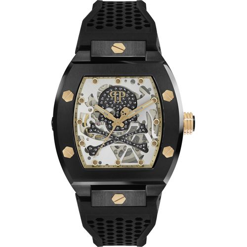 Philipp Plein PWBAA0521 THE $KELETON Automatik grau schwarz Herren Uhr NEU
