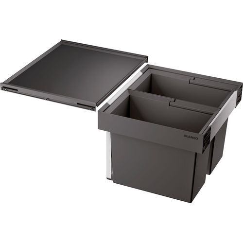 BLANCO FLEXON II 50/2 Mülltrennsystem Frontauszug / Kunststoff / Anthrazit / 2x19 Liter