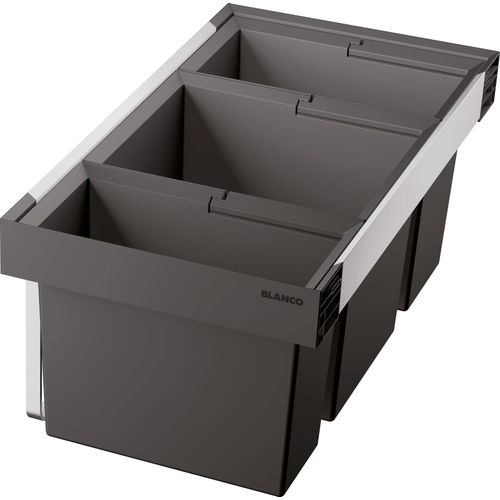 BLANCO FLEXON II 80/3 Mülltrennsystem Frontauszug / Kunststoff / Anthrazit / 30 & 9 & 16 Liter