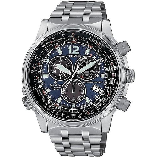 Chronograph Citizen Versilbert/Stahl Kollektion Pilot - mann