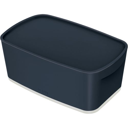 Aufbewahrungsbox Klein MyBox Cosy mit Organiser / Deckel ABS grau Packung mit 60 Stück