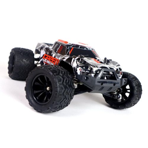 ES-Toys RC Elektro Monster Truck Gaser 900 1:14, bis 40 km/h schnell, Allrad schwarz/orange