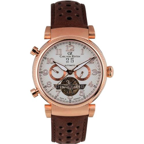 Carl von Zeyten CVZ0075RWHS Ruhestein Automatik roségold braun Leder Herren Uhr