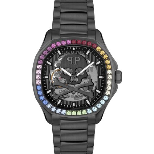 Philipp Plein PWRAA0823 $KELETON $PECTRE Automatik schwarz Edelstahl Herren Uhr