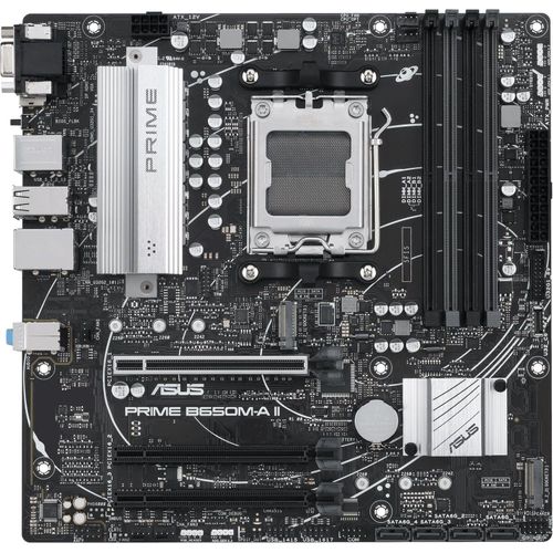 ASUS PRIME B650M-A II-CSM - Motherboard - micro ATX - Socket AM5 - AMD B650 Chipsatz - USB 3.2 Gen 1, USB 3.2 Gen 2, USB-C 3.2 Gen 1 - 2.5 Gigabit LAN - Onboard-Grafik (CPU erforderlich)