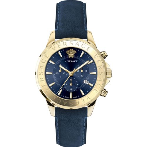 Versace Herren Uhr Armbanduhr Chronograph Signature VEV601423 Leder