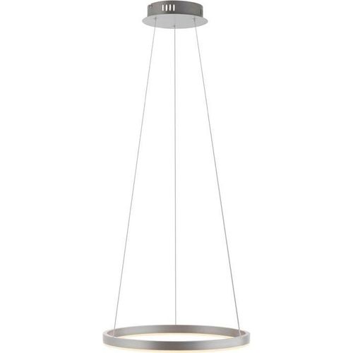 LED Hängeleuchte, silber, dimmbar, H 120 cm