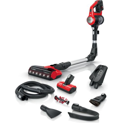 Bosch BCS711PET Staubsauger Standstaubsauger und Elektrobesen Akku Dry Bagless 0,3 L Schwarz, Rot 3 Ah