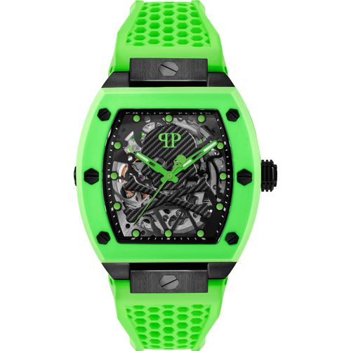 Philipp Plein PWBAA2324 THE $KELETON HYPER $PORT Automatik grün Herren Uhr NEU