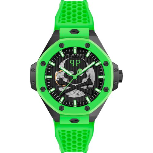 Philipp Plein PWPFA0624 $KELETON ROYAL Automatik schwarz grün Herren Uhr NEU