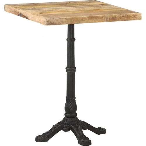 Bistrotisch 60x60x77 cm Raues Mangoholz