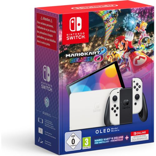 Switch - OLED-Modell (weiß) + Mario Kart 8 Deluxe