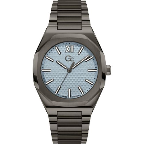 GUESS Collection Z26003G7MF GC Coussin Sleek Metal blau grau Herren Uhr NEU