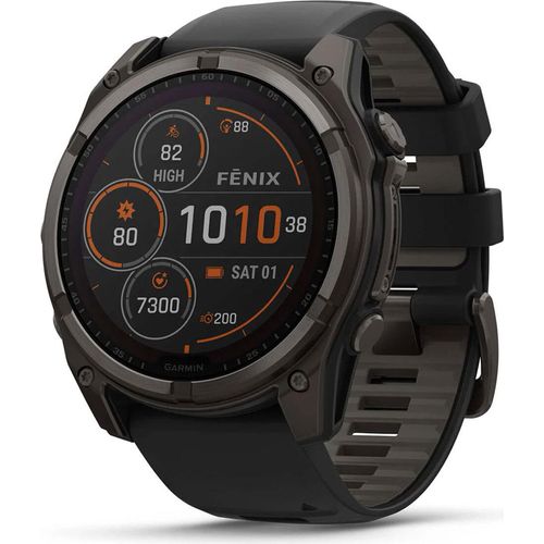 Garmin Sportuhr Fenix 8 Solar Sapphire Schwarz