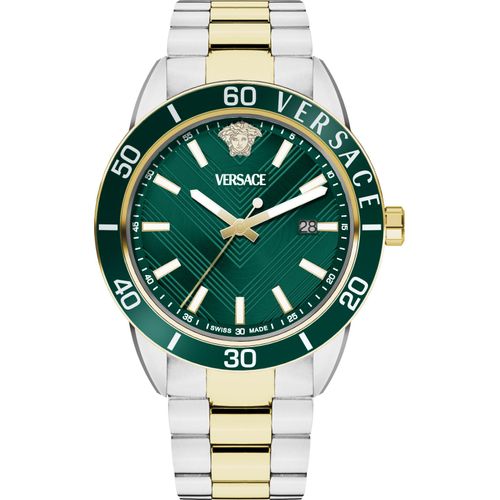 Versace Herren Quarzuhr Greca Urban Gold Silber VEYCA0524
