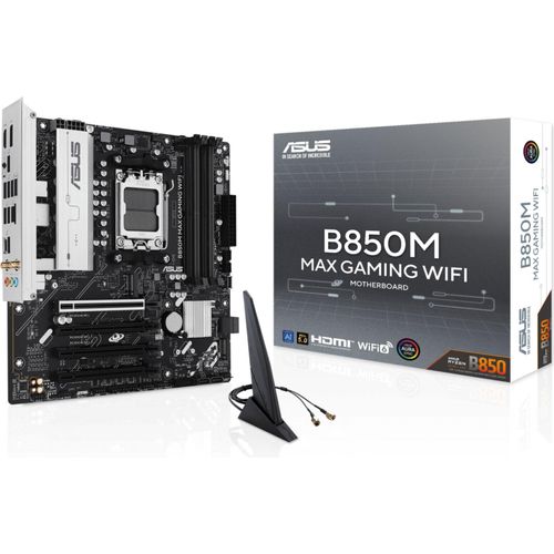 ASUS B850M MAX GAMING WIFI Scheda Madre Sockel AM5 DDR5 Wi-Fi 6 Micro ATX