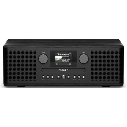PURE Classic C-D6i Schwarz/Esche DAB+ Internetradio mit CD-Player