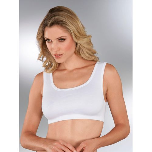Bustier WÄSCHEPUR, Damen, Gr. 40, N-Gr, weiß, 95% Baumwolle, 5% Elasthan, BHs