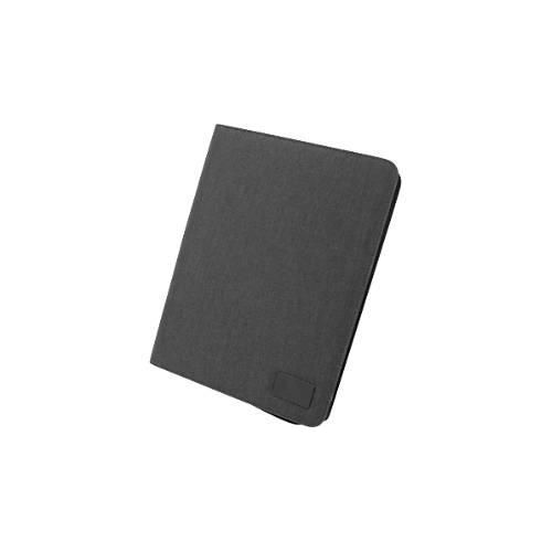 Schreibmappe Lightpak®, A4, Tabletfach, Handy-/Tabletaufsteller, Multifunktionsbänder, Block, Reißverschluss, RPET, anthrazit