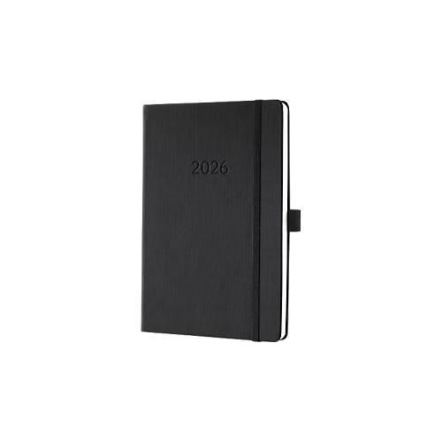 SIGEL Conceptum Wochennotiz-Kalender C2614, 192 Seiten, DIN A5, 80 g/m², Hardcover, schwarz
