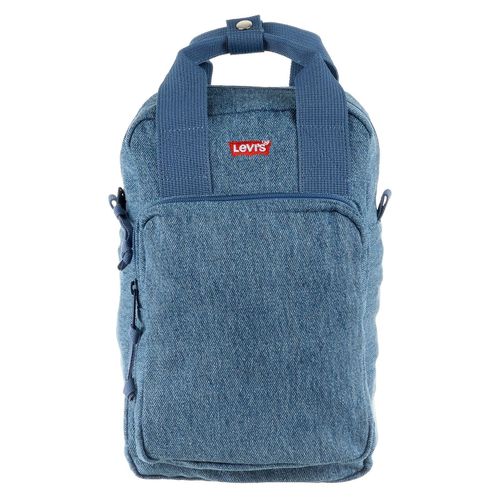 Rucksack LEVI'S, Gr. B/H/T: 18cm x 28cm x 10cm, blau, Textil, meliert, casual, Rucksäcke, im schmalen Design