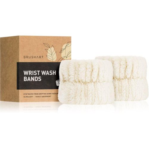BrushArt Home Salon Wrist wash bands watervangende armbandjes Cream 2 st