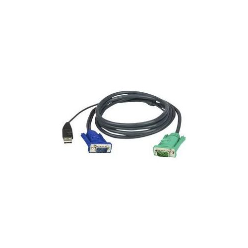 ATEN KVM Adapter [1x VGA-Stecker - 1x VGA-Stecker, USB 2.0 Stecker A] 1.20 m Schwarz