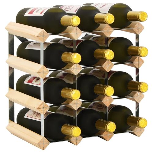 Weinregal Für 12 Flaschen Massivholz Kiefer | Anzahl der Artikel: 12 | Farbe: Beige