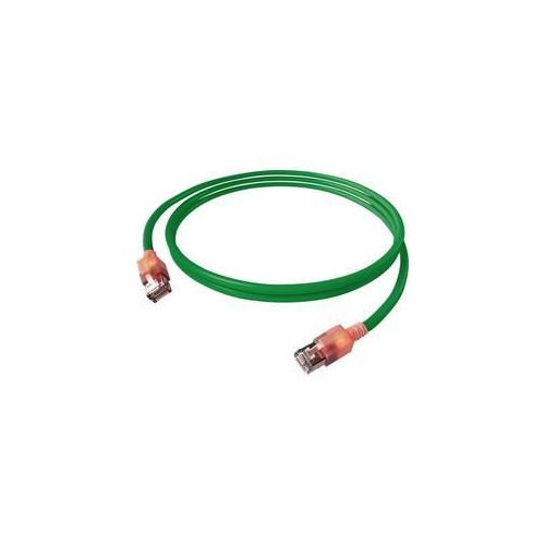 EasyLan DualBoot LED Patchkabel RJ45 S/FTP Cat.6A (Class EA), mit saCon Stecker, LSOH, grün, 2 m