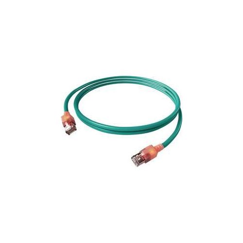 EasyLan DualBoot LED Patchkabel RJ45 S/FTP Cat.6A (Class EA), mit saCon Stecker, LSOH, türkis, 2 m