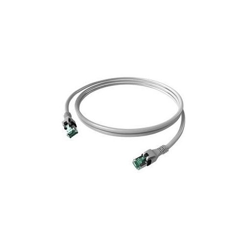 EasyLan DualBoot PushPull IP20 Patchkabel, Cat.6A (Class EA), S/FTP, grau, 2 m