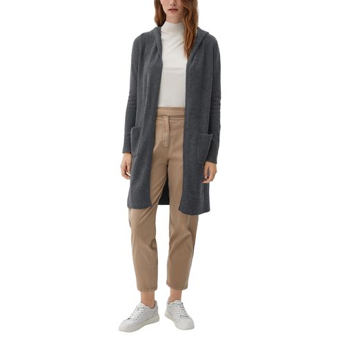 s.Oliver Kapuzenstrickjacke, ohne Verschluss, mit Seitentaschen